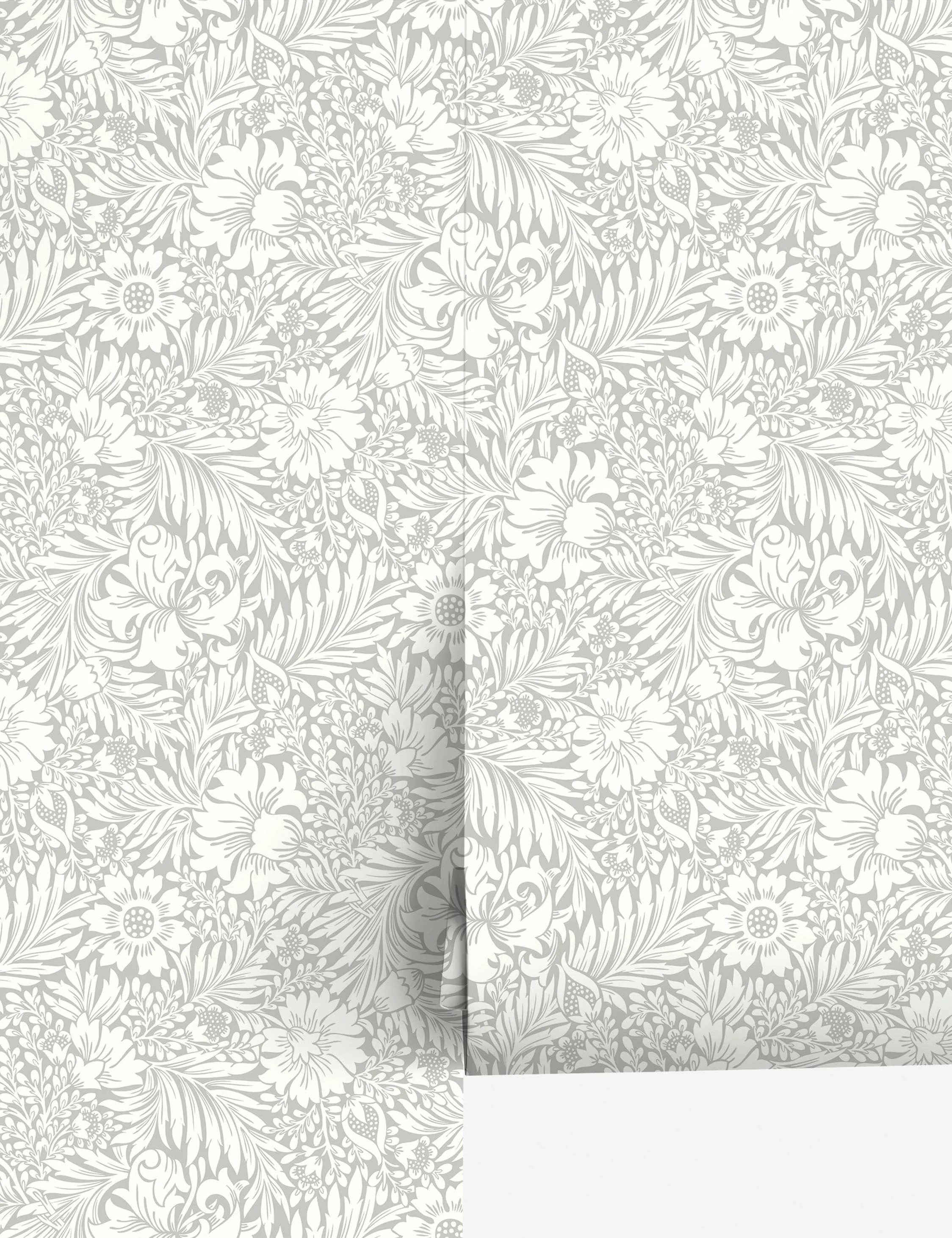 Modern Acanthus Peel + Stick Wallpaper by Erin & Ben Co. | Lulu and Georgia 