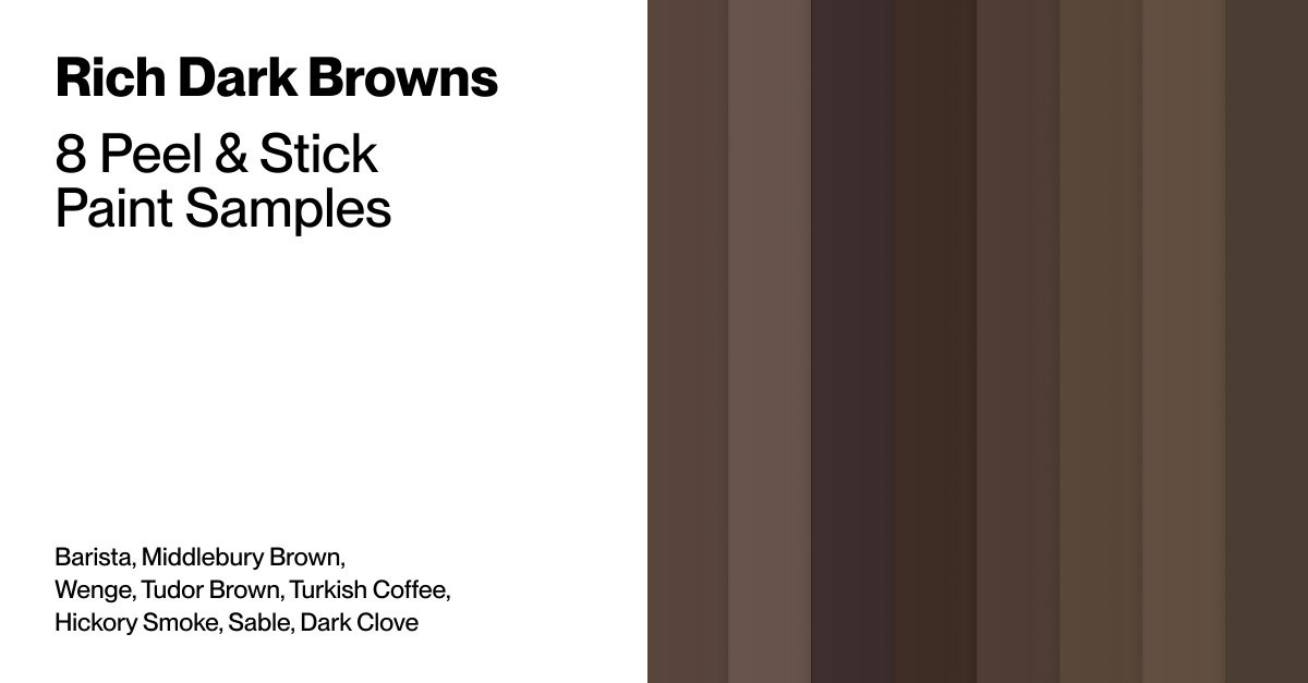 Rich Dark Browns Paint Samples | Samplize