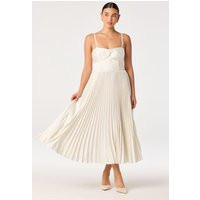 ASTR the Label | Ascella Sweetheart Pleated Midi Dress in Off white | Size M | ASTR The Label (US)
