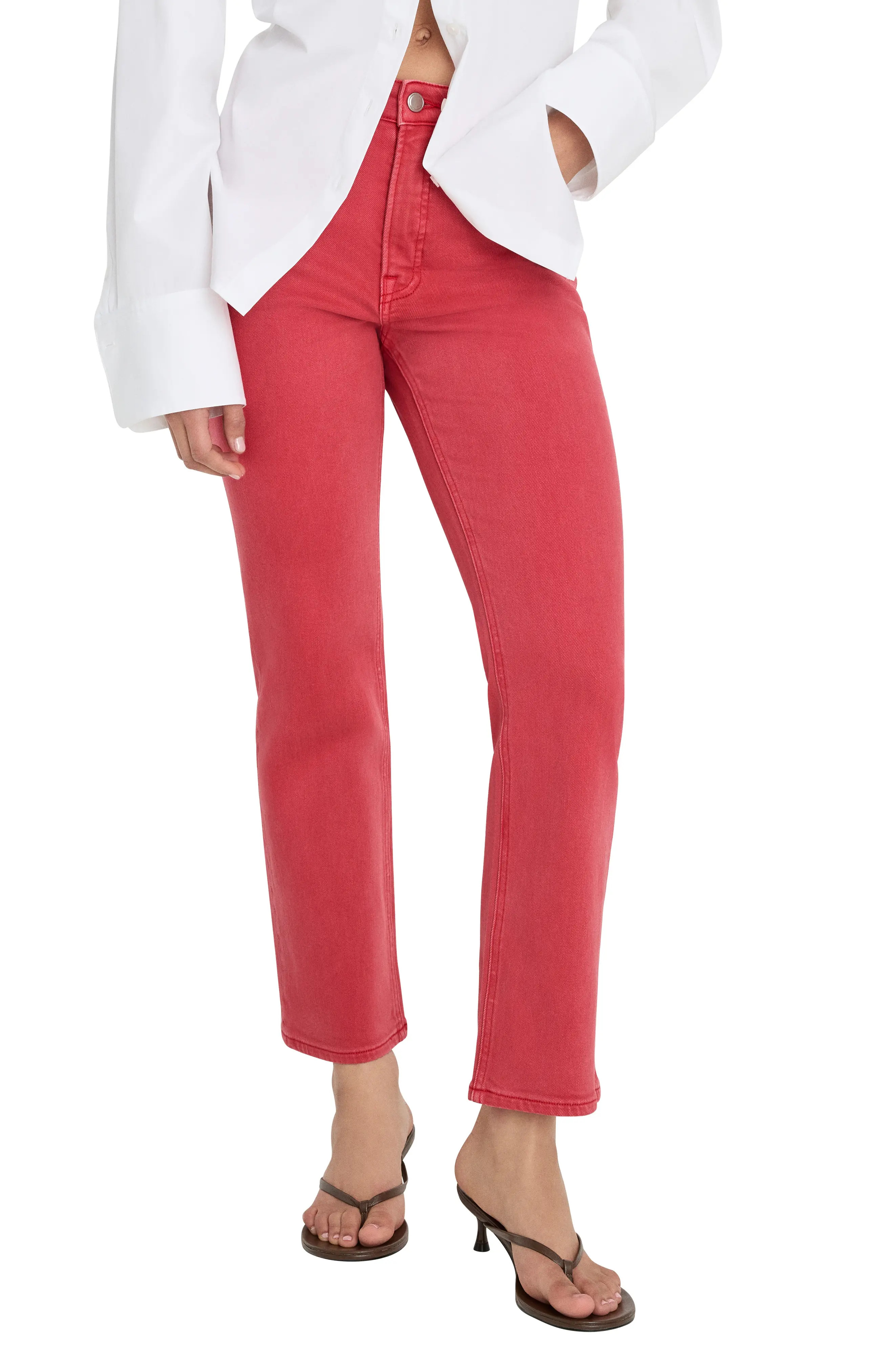 Good American Good Icon Ankle Slim Straight Leg Jeans (Women) | Nordstrom | Nordstrom