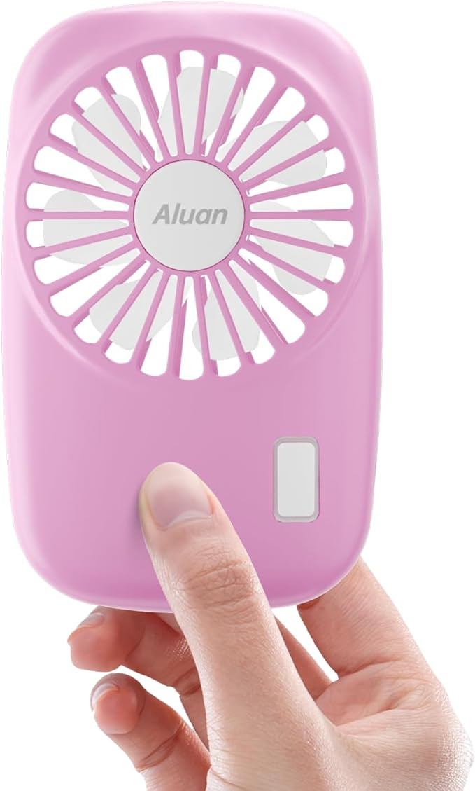 Aluan Handheld Mini Fan Powerful Small Personal Portable Speed Adjustable USB Rechargeable Eyelas... | Amazon (US)