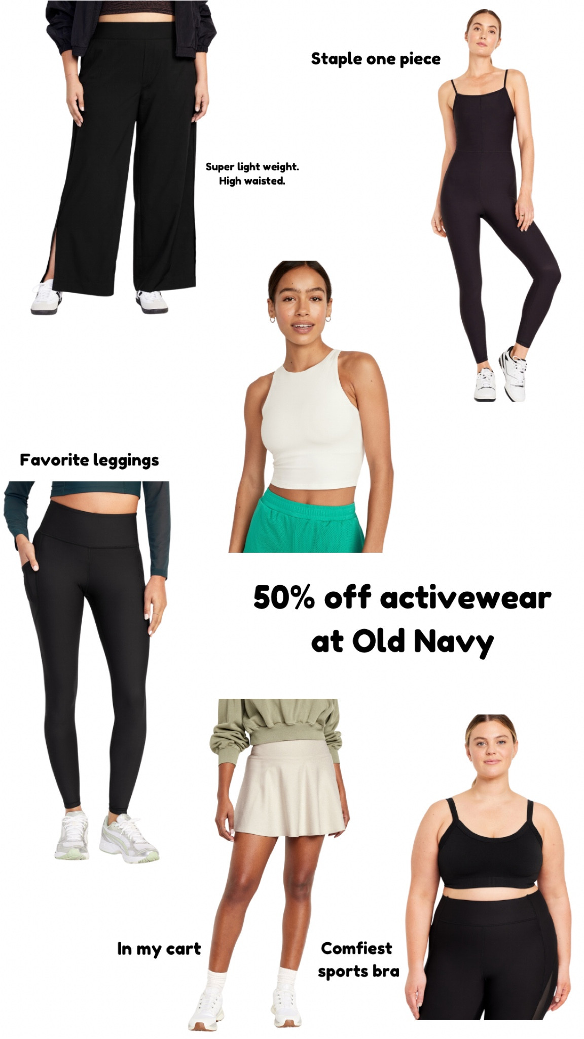 50% off activewear Old Navy 

#LTKmidsize #LTKover40 #LTKActive