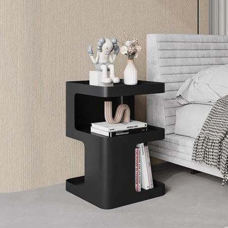 Amazon find Side Table,Modern end Table,Unique nightstand,Black Metal Bedside Table,3-Tier Accent Table with Storage for Bedroom,Living Room,Small Space,Couch.No Assembly Required

#LTKHome