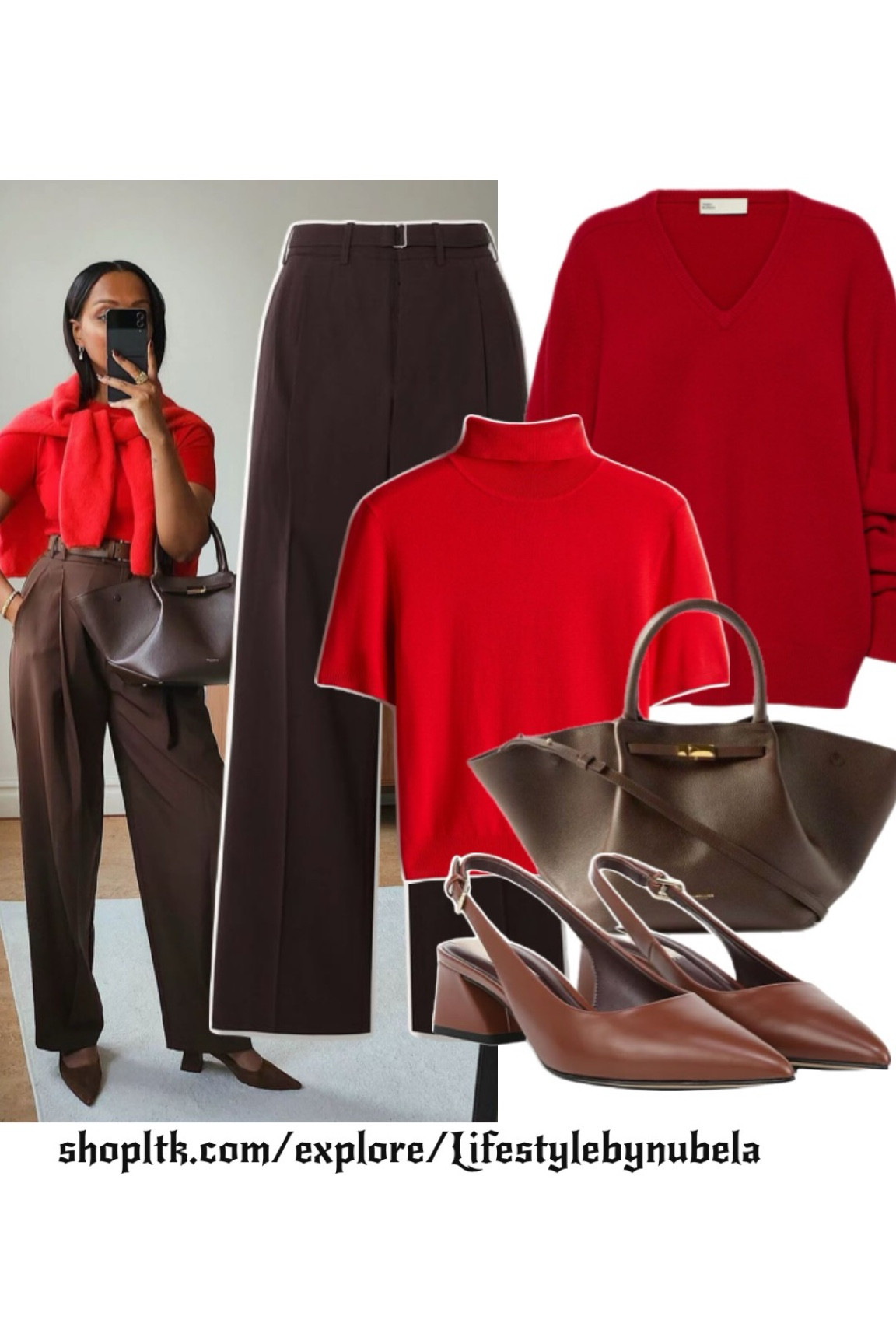 Casual Cool: Styling Red Knit top 👖 Keep it relaxed with wide-leg Brown leather pants,

#LTKSaleAlert #LTKMostLoved #LTKStyleTip