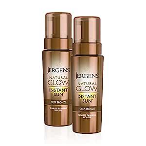 Jergens Natural Glow Instant Self Tanner Mousse, Sunless Deep Bronze Tan, Sunless Self-tanner, fo... | Amazon (US)