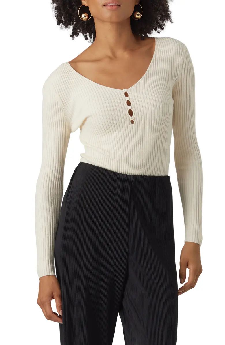 VERO MODA Karis Button Rib Top | Nordstrom | Nordstrom