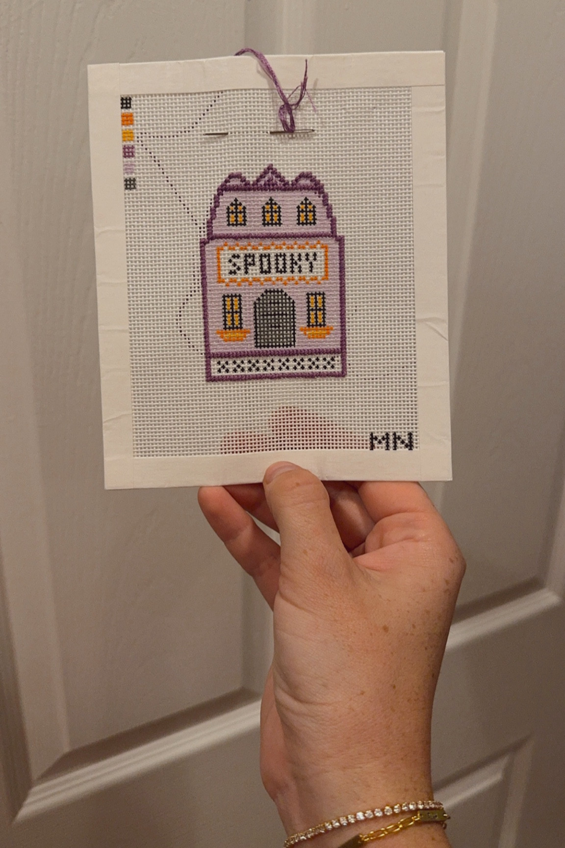 The cutest Halloween themed needlepoint projectt

#LTKHalloween