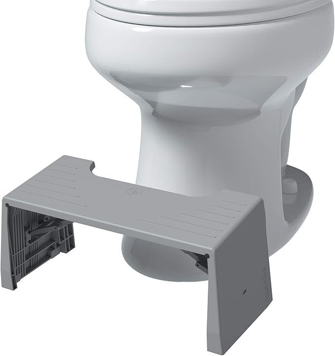 Squatty Potty Porta Traveler Foldable Toilet Stool for Travel, 7" Height, Gray | Amazon (US)