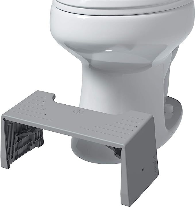 Squatty Potty Porta Traveler Foldable Toilet Stool for Travel, 7" Height, Gray | Amazon (US)