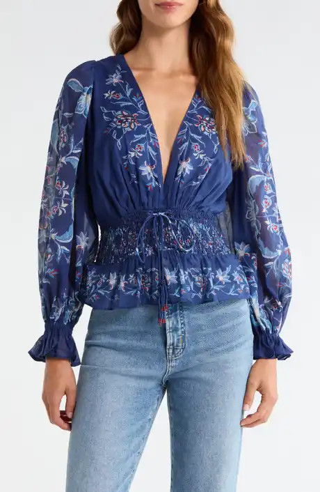 FRAME The Sonnet Silk Blouse (Women) | Nordstrom | Nordstrom