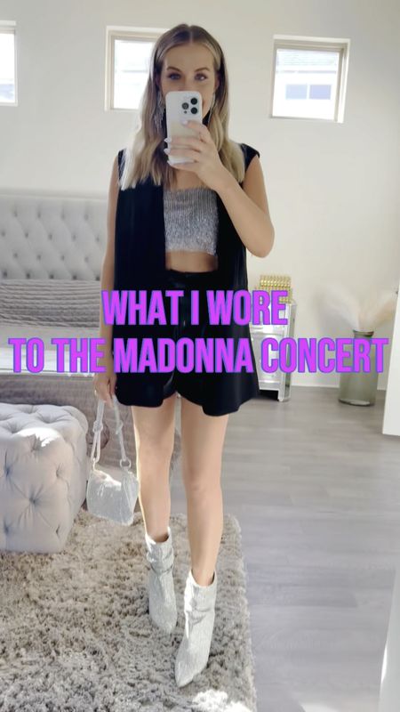 What to Wear to the Madonna Concert! Hot Tip: if you’re going to the Celebration tour in 2024 you’ll get a notice that she asks that temps be warmer than normal in the venue so dress accordingly! I pieced this together from my closet after getting that info. 