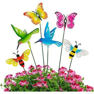 6-Pack Metal Yard Stakes Spring Decor | The Home Depot