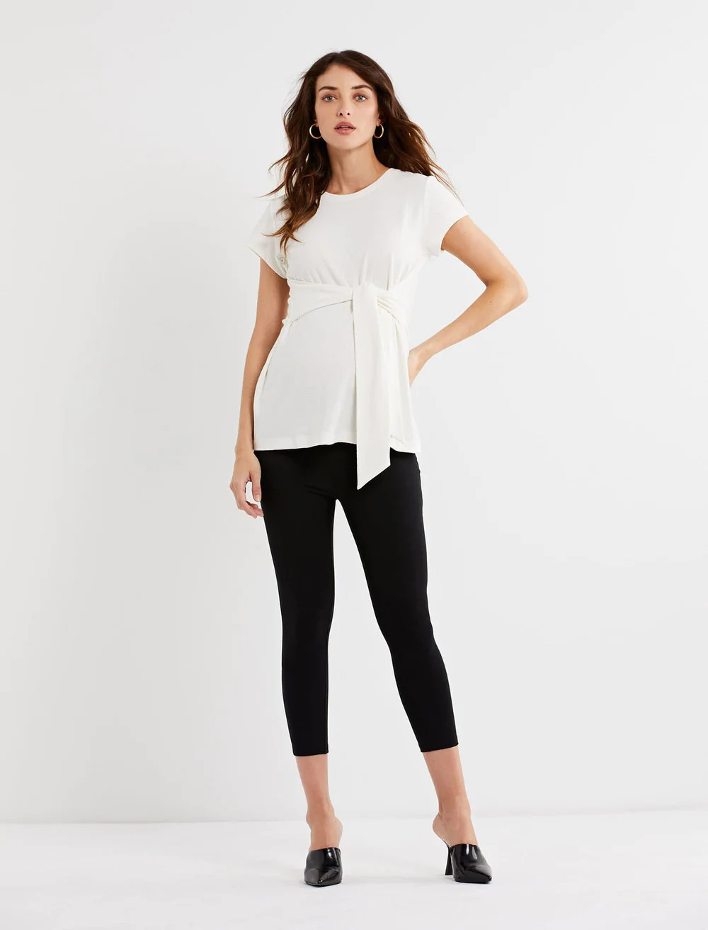 Tie Front Textured Maternity Top | A Pea In The Pod
