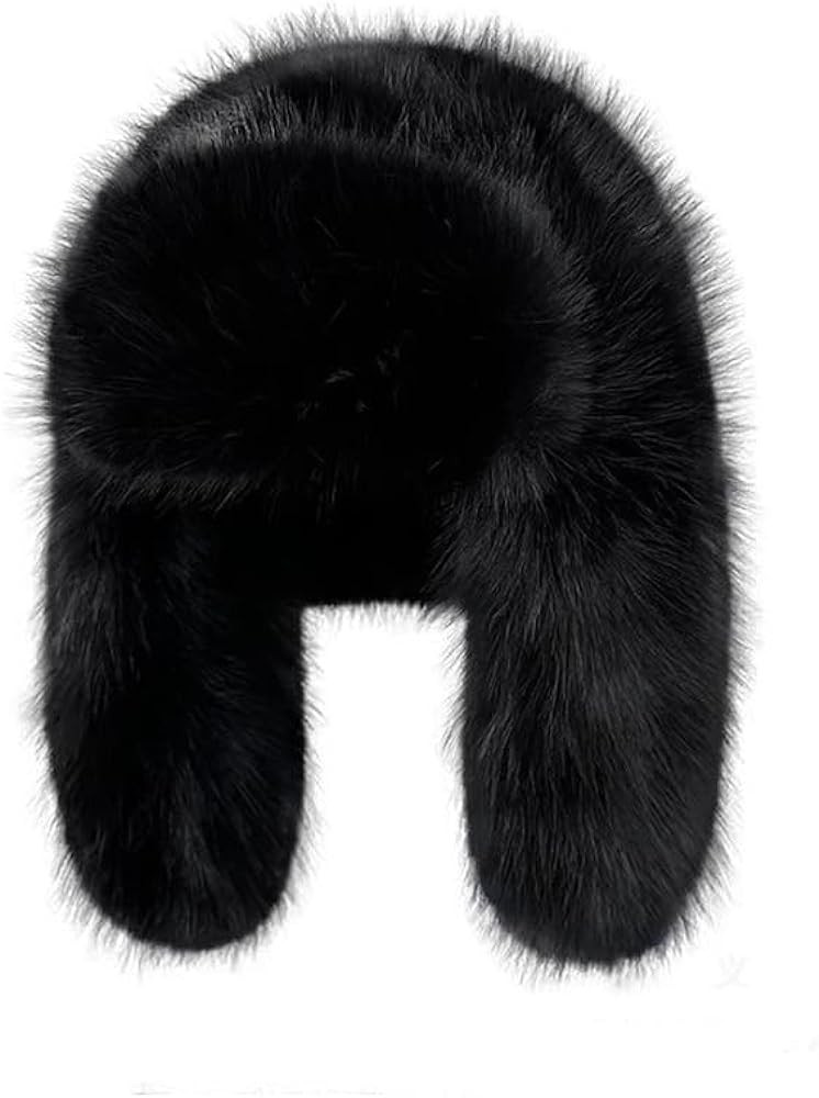 Luxurious Faux Mink Fur Ladies Trapper Hat，Pure Color Simplistic Women’s Winter Hat，Furry U... | Amazon (US)