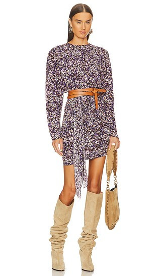 Dulce Dress in Purple & Orange Long Sleeve Fall Dress With Sleeves Fall Dress Outfit Cute Dresses | Revolve Clothing (Global)