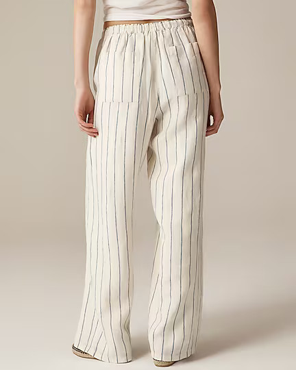 New Soleil pant in striped linen | J. Crew US