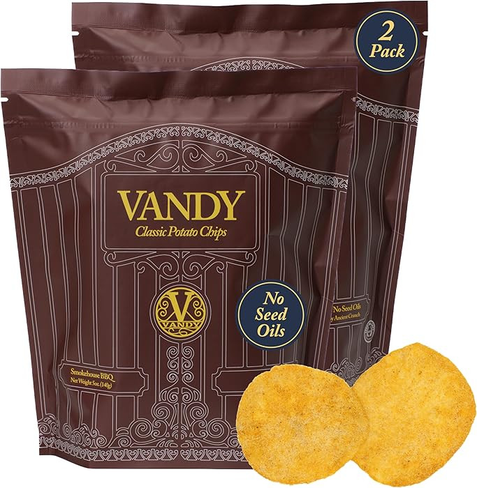 Vandy Crisps Potato Chips - Seed Oil Free Snacks - Gluten Free Potato Chip - Made with Potatoes, ... | Amazon (US)