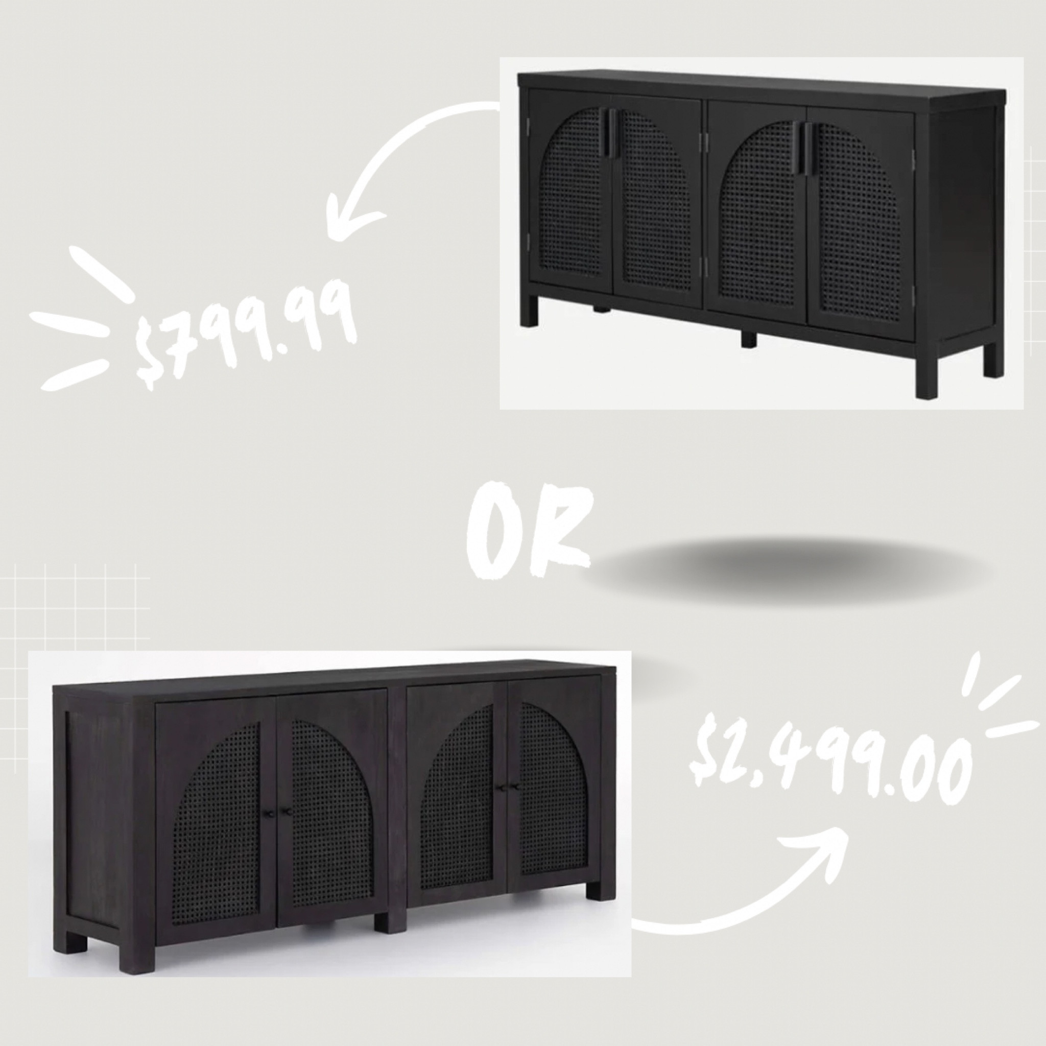 Splurge on the Crate and Barrel Sideboard or Save on the Wayfair Console Table, Credenza 

#LTKhome #LTKsalealert #LTKstyletip
