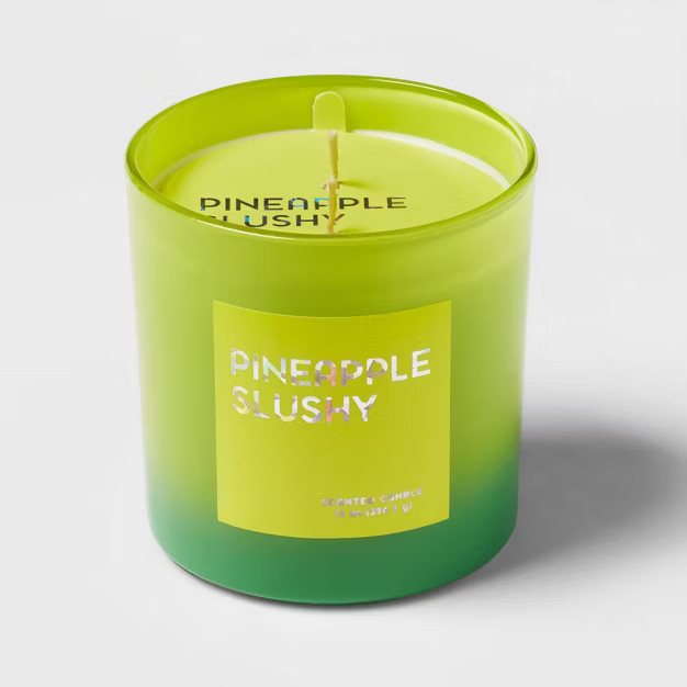 12oz Ombre Oval Candle Lemon Pineapple Slushy - Opalhouse™ | Target