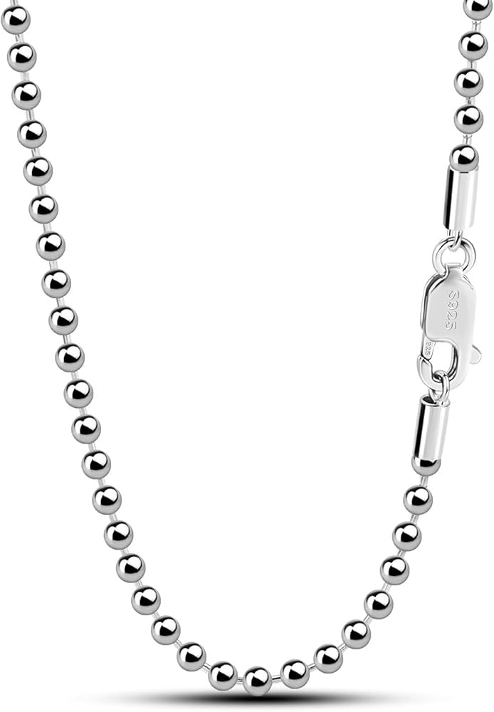 Dankadi Fashion 100% 925 Sterling Silver Necklace Men & Women 2.3MM 18 "20" 22 "24" 26 "28" Solid... | Amazon (US)