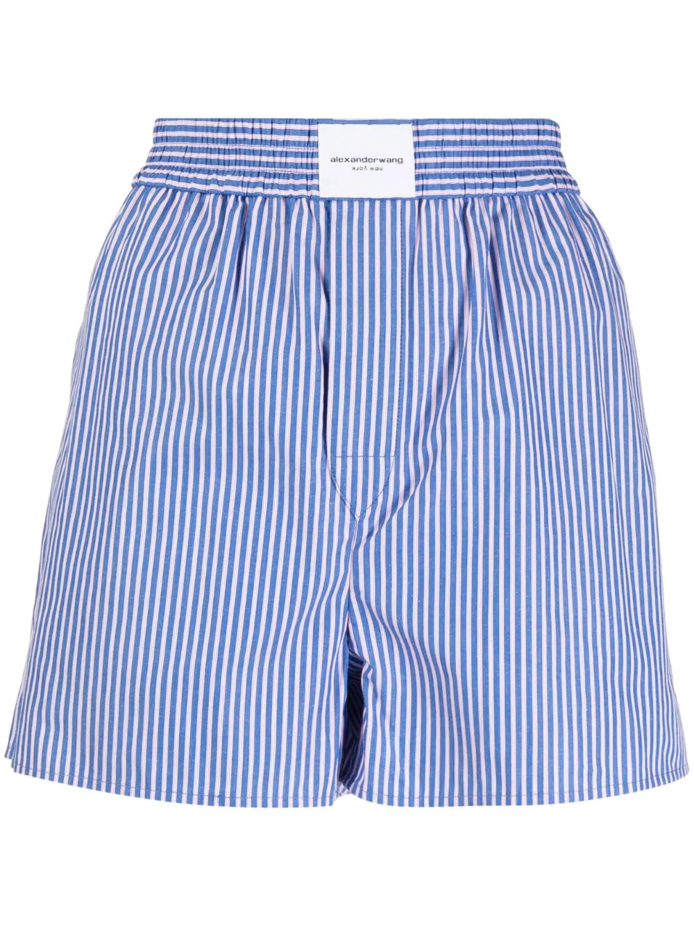 Alexander Wang Striped Cotton Boxer Shorts - Farfetch | Farfetch Global