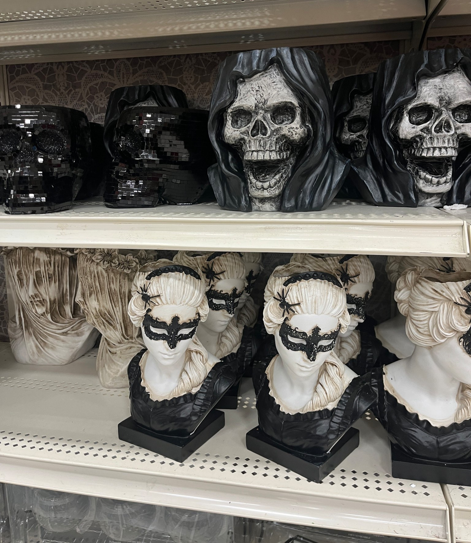 Loving this bust of the woman with a mask on - seems like fun yet classy shelf decor for Halloween! I would have grabbed her if I knew she was half price - may need to go back to Michael’s now that I looked it up online. 

#LTKSeasonal #LTKSaleAlert #LTKHome