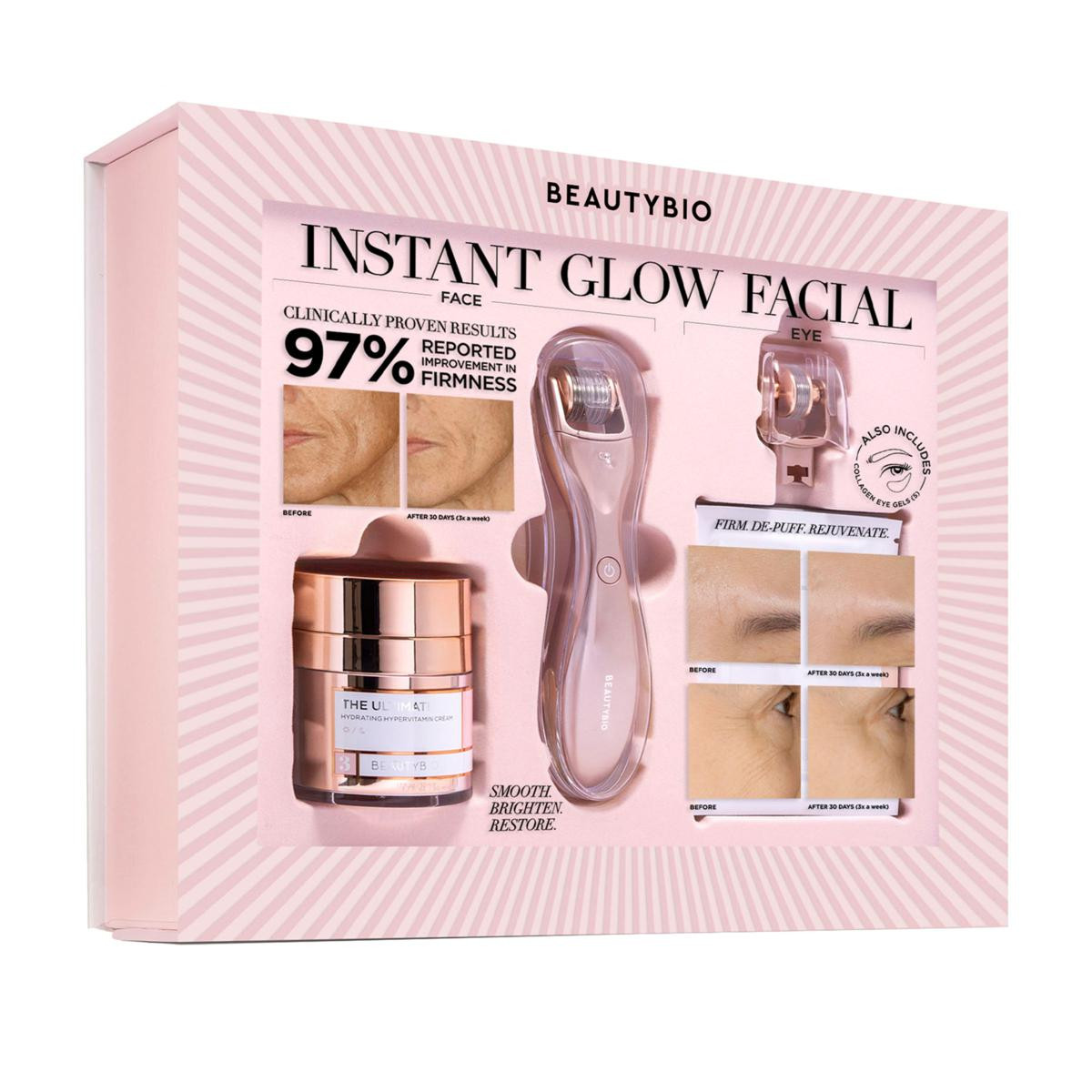 BeautyBio GloPRO Tool & Eye Head Ultimate Cream & 5 Eye Gels | HSN