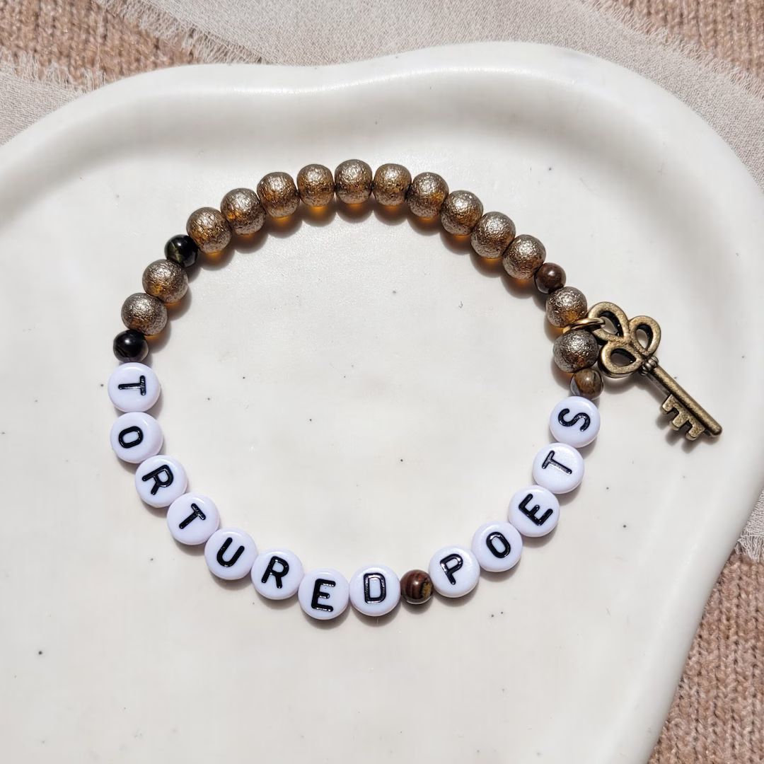Tortured Poets Handmade Bracelet for Swift Inspired Bracelet Exchange - Etsy | Etsy (US)