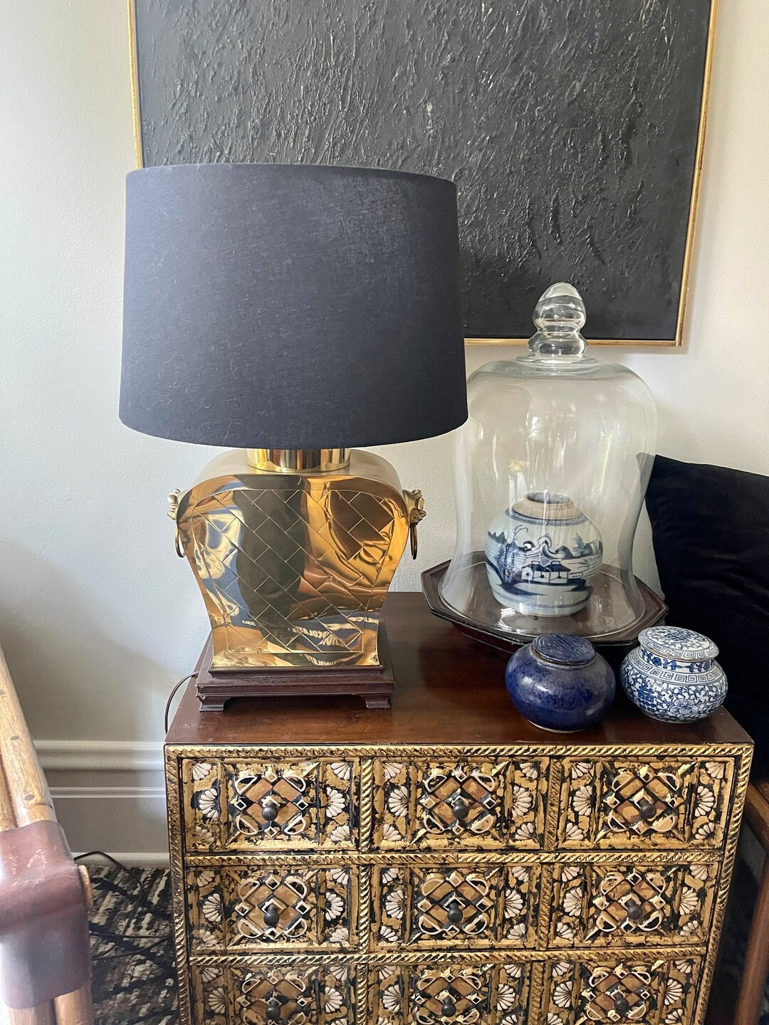 Vintage Brass Foo Dog Lamp | Etsy (US)