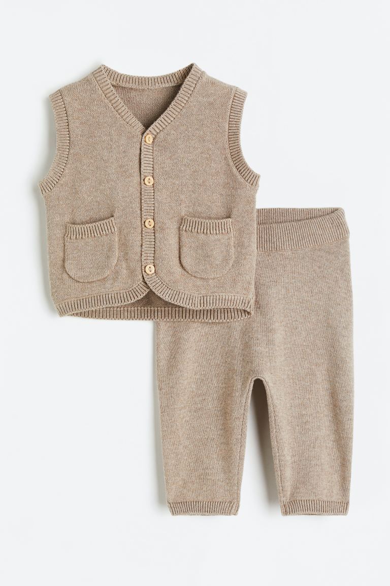 2-piece Fine-knit Vest and Pants Set | H&M (US + CA)