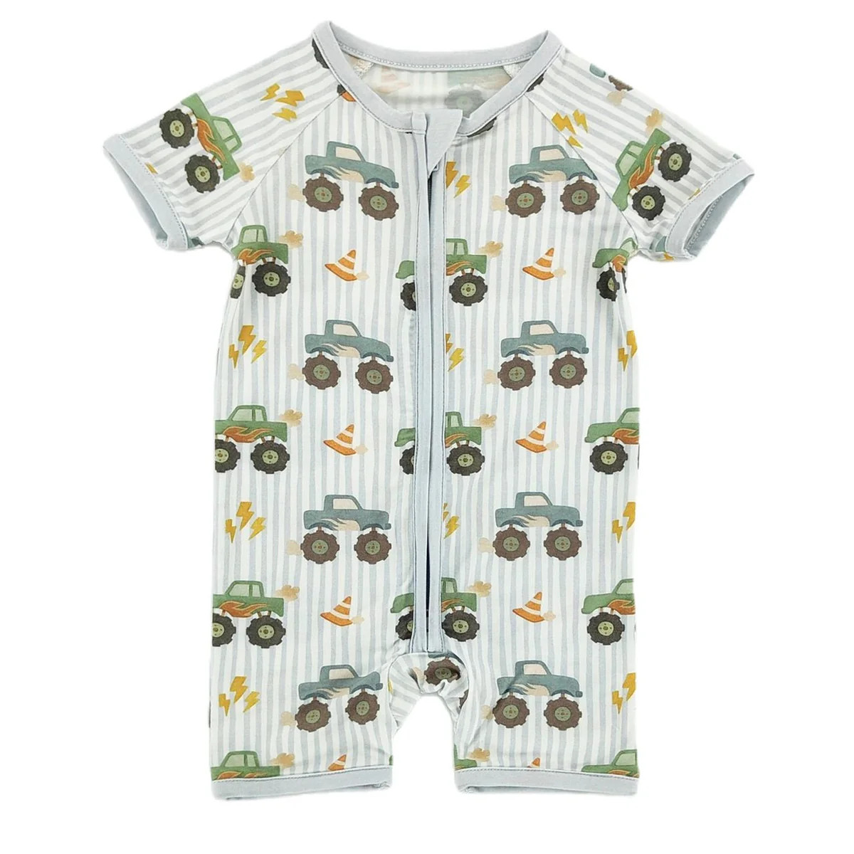 Monster Truck Bamboo Short Romper | Little One Shop Co