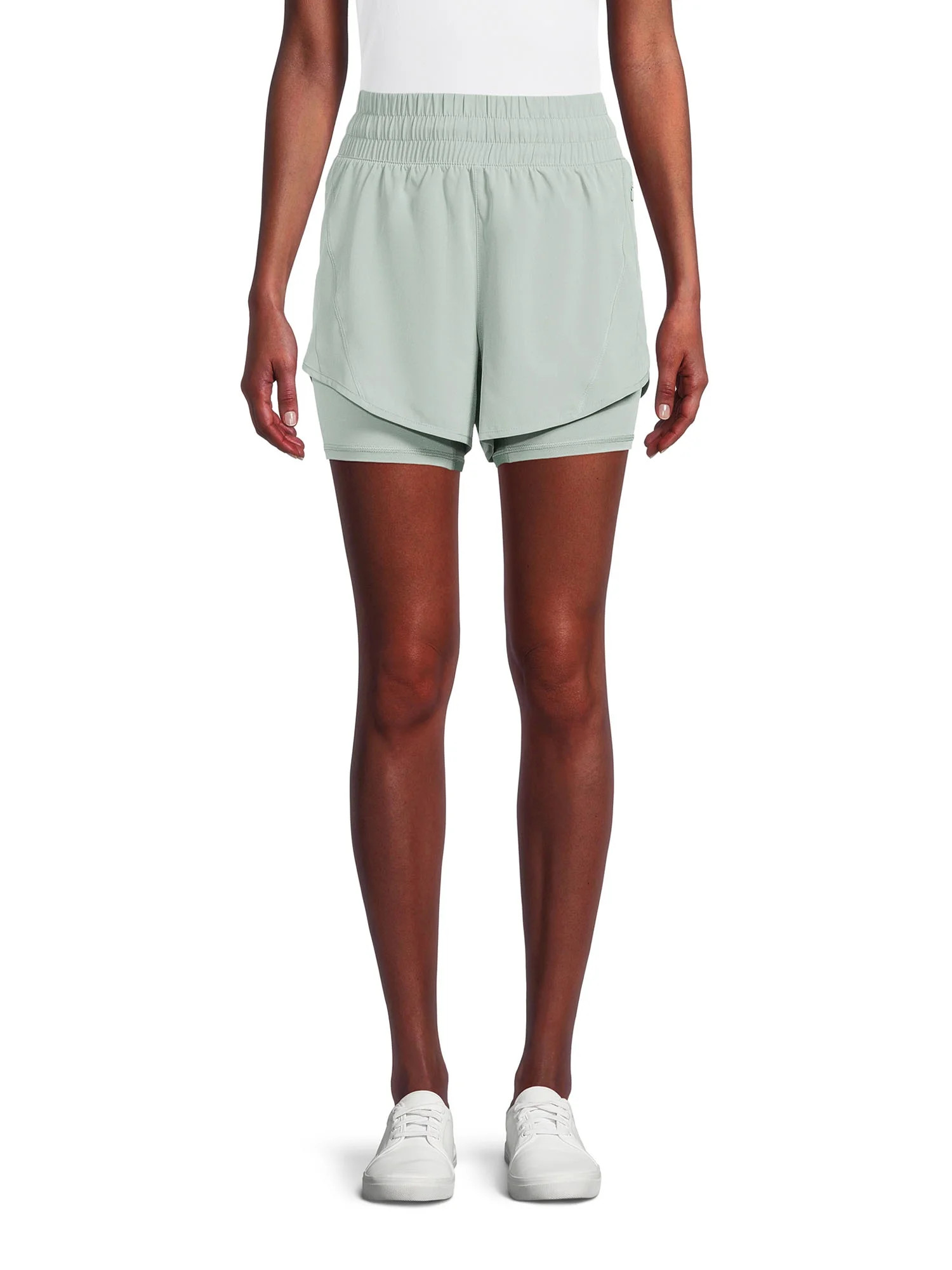 Avia Women's High Rise Running Shorts with Bike Liner - Walmart.com | Walmart (US)