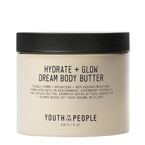 Youth To The People Superberry Hydrate + Glow Dream Body Butter, Full Size (8 fl oz), 3% Niacinamide + Jojoba Oil, Shea + Cupuaçu Butters, 48HR Moisturizer, Vegan | Amazon (US)