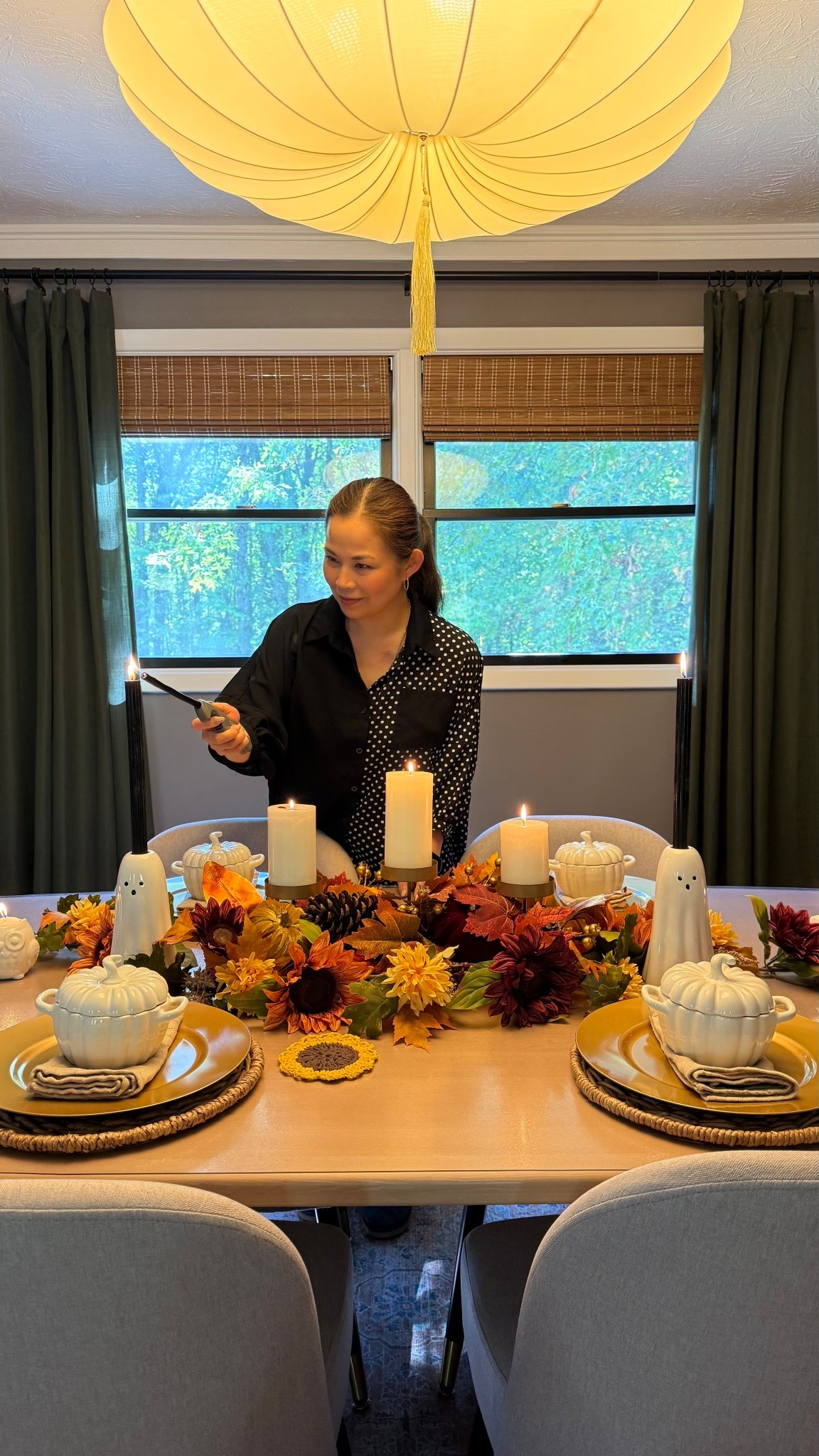 These ghost candleholders are selling out fast and the black fluted candlesticks are only .96 cents each! These are affordable and easy ways to add a lil Halloween to your home!