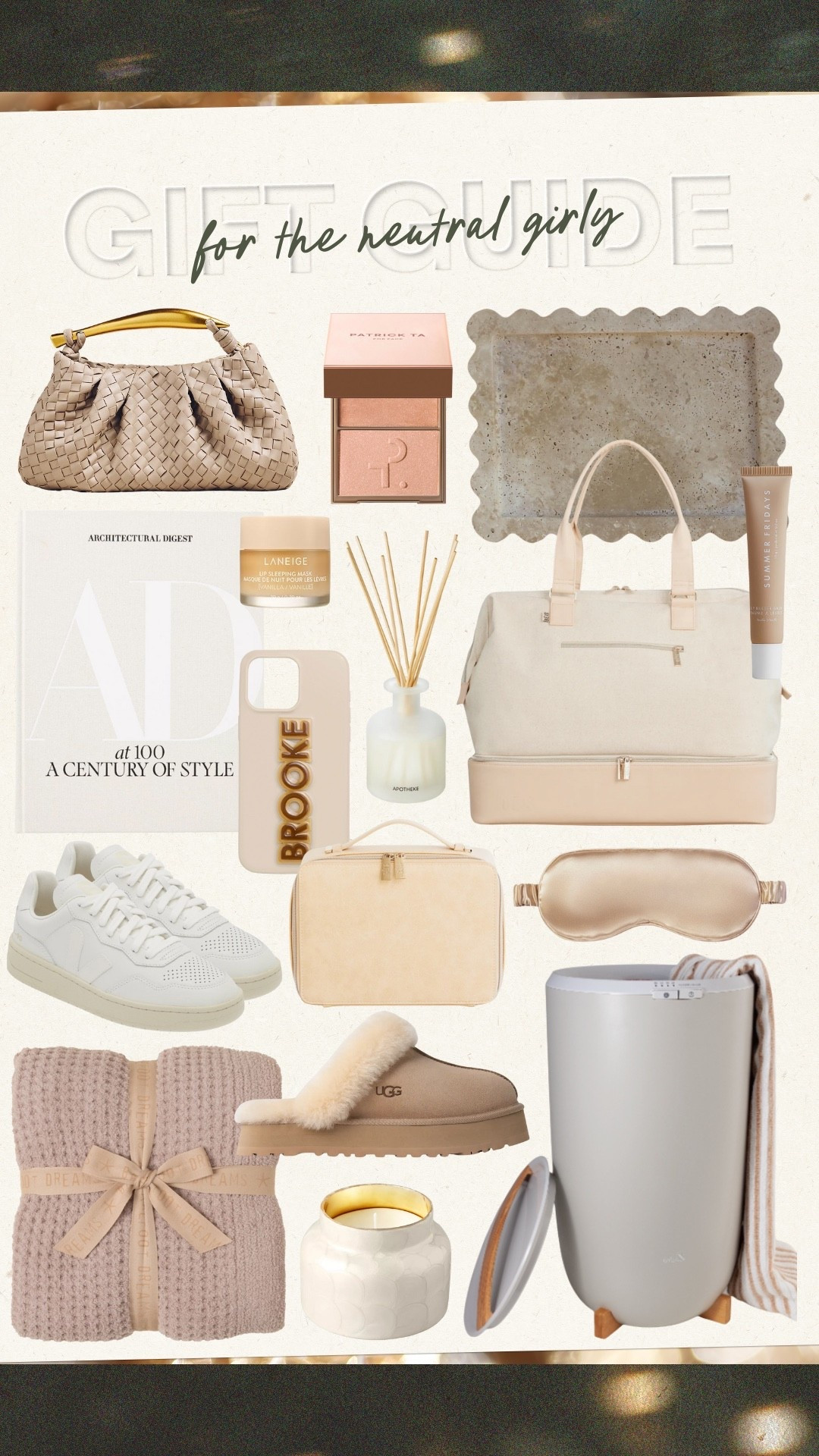 Gift guide for the neutral girly! 


Gift guide, gift ideas, gift inspo, holiday gift guide, gifts for her, gifts for wife, gifts for girlfriend, gifts for mom, gifts for sister, gifts for aunt, gifts for mother in law, trendy gifts, aesthetic gifts, Christmas gifts, Christmas gift ideas 





#LTKGiftGuide #LTKStyleTip #LTKHoliday