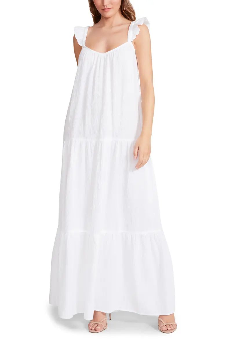 Ella Flutter Strap Cotton Maxi Dress | Nordstrom