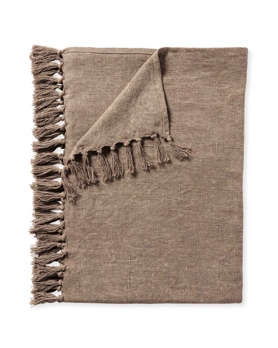 Mendocino Linen Throw | Serena and Lily