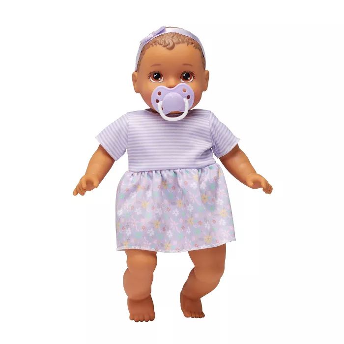 Perfectly Cute Basic Baby Girl 14" Baby Doll - Brunette and brown eyes | Target