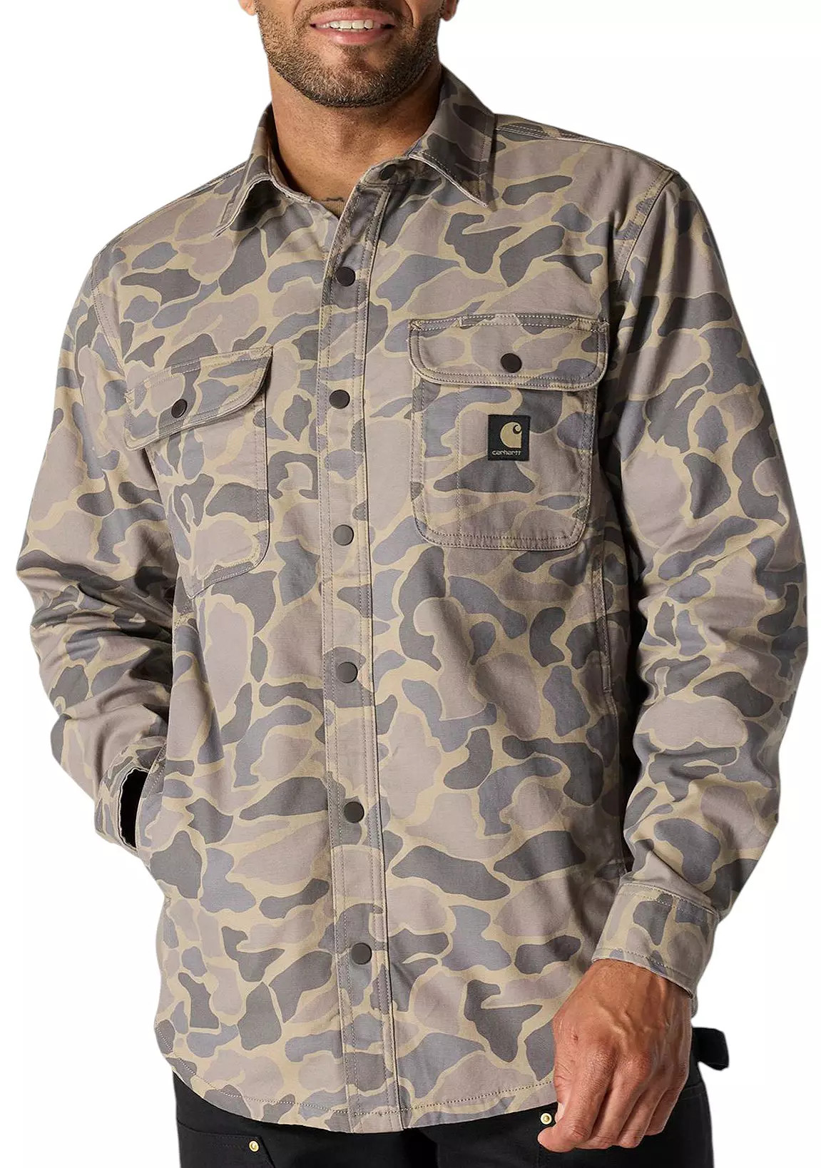 Carhartt Men's Canvas Fleece Lined Shirt Jacket | DICK'S Sporting Goods