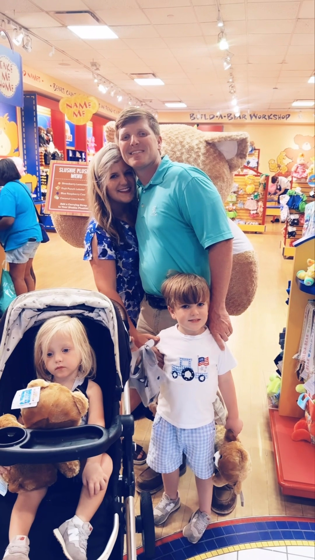 Ohhh just the “bear”-y 😉 sweetest time at @buildabear with these little teddy bear 🧸 lovin’ #brotherbestie May babies 👶🏼🩵👶🏼 of ours!!! 🥰🫶🏽💙 These truly are the days y’all!! 😍