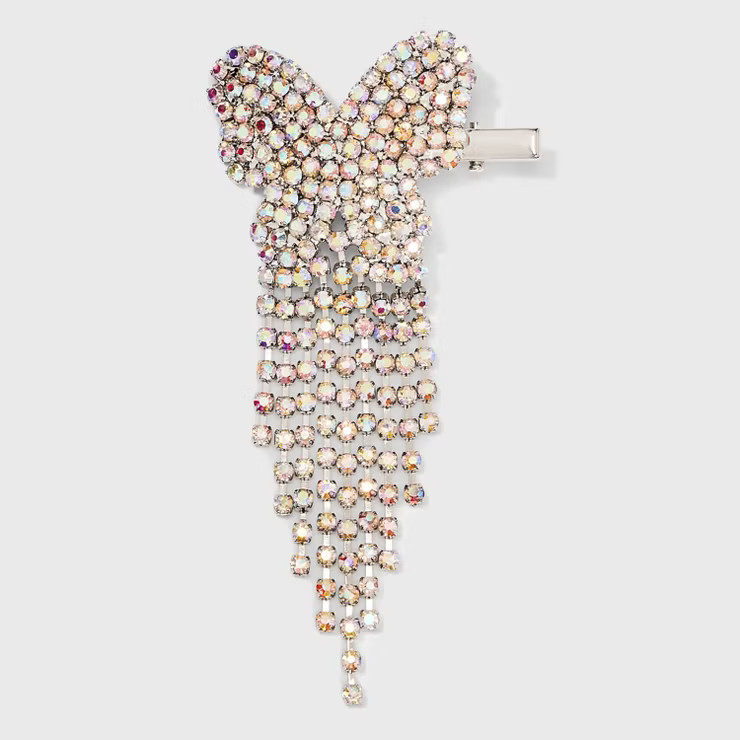 Rhinestone Butterfly Hair Barrette - Wild Fable™ Clear | Target