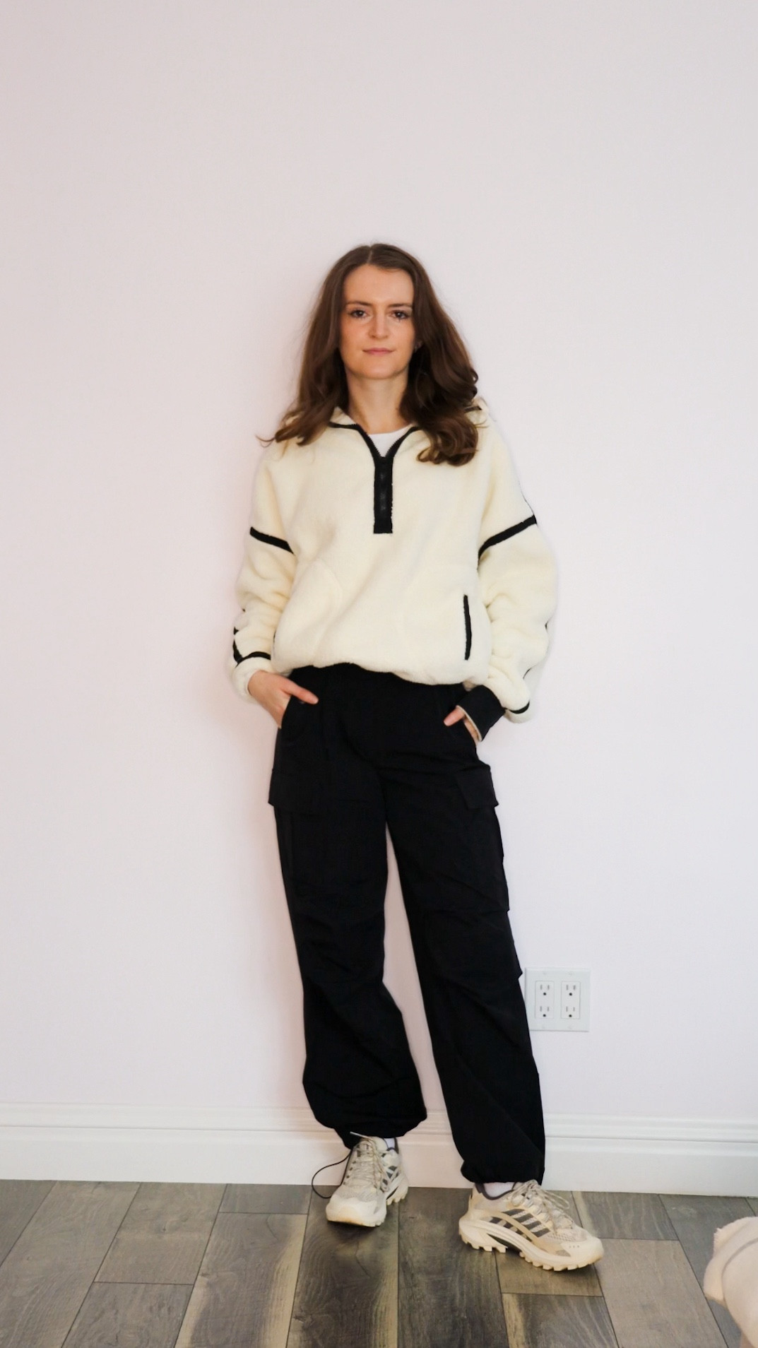 Cozy winter hiking outfit idea: black parachute hiking pants, a white long sleeve, and a fleece half-zip with my favorite hiking sneakers. Such an easy casual winter outfit for a weekend hike, a chilly morning walk, or everyday outdoor plans. Comfortable, warm, and perfect if you need simple hiking outfit ideas that still look put-together.
.
.
.
.
.
#LTKGiftGuide #LTKHoliday #LTKgrwm #LTKootd #LTKSeasonal #LTKActive #LTKU #LTKSaleAlert #LTKFindsUnder50 #LTKFindsUnder100 #LTKTravel

Winter outfits | parachute pants | parachute joggers | hiking shoes | walking outfit | comfy casual | hiking pants | comfy pants | casual outfit | fleece pullover | sweatshirt outfits | half zip pullover | Gorpcore | outfit inspo | outfit ideas | 