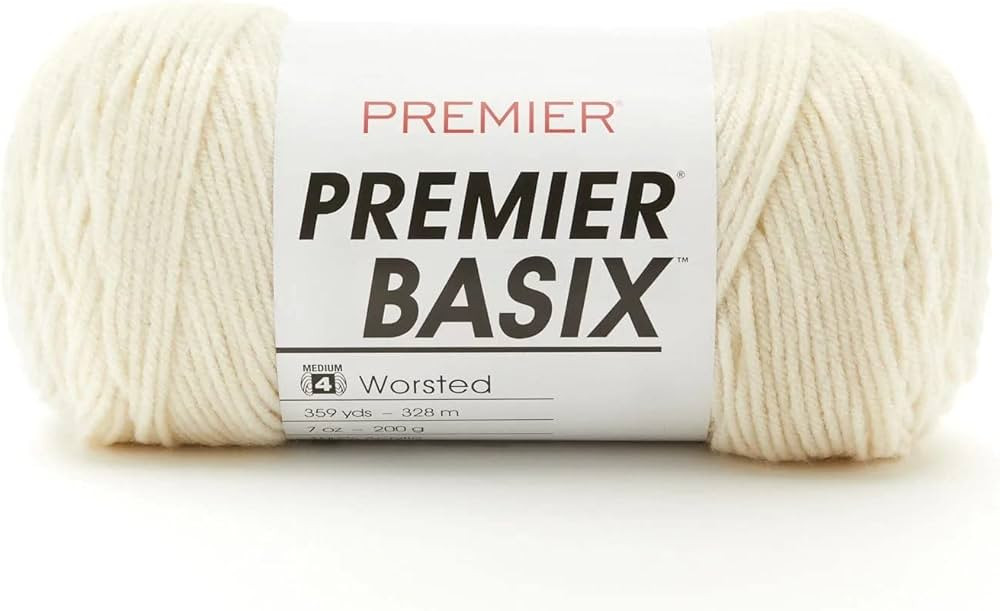 Premier Yarns Basix, Solid Worsted Yarn, Made of Acrylic, Ideal Yarn for Crocheting and Knitting,... | Amazon (US)