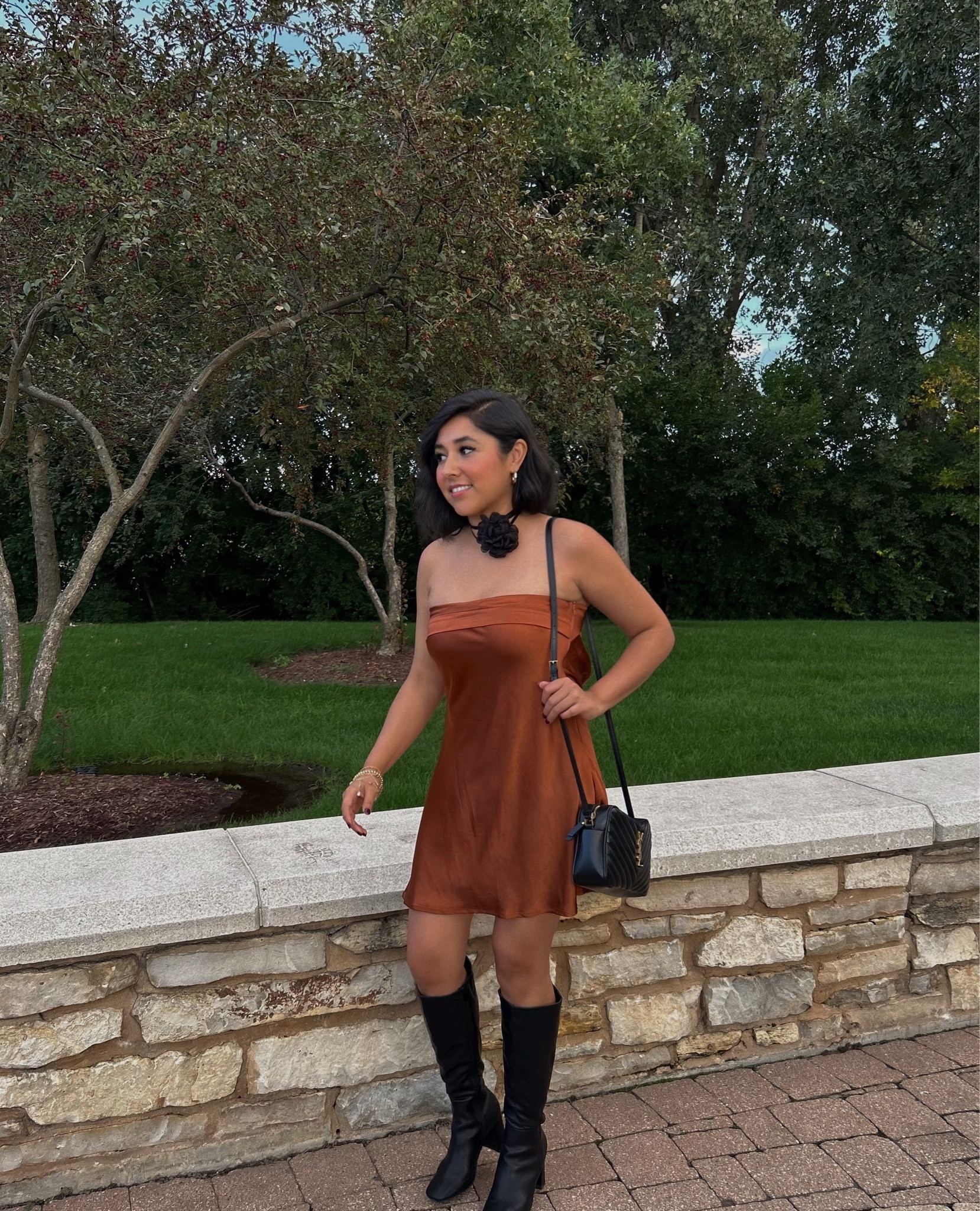 This dress is stunning! Wearing a size M 🤎 

#LTKstyletip #LTKshoecrush #LTKfindsunder50
