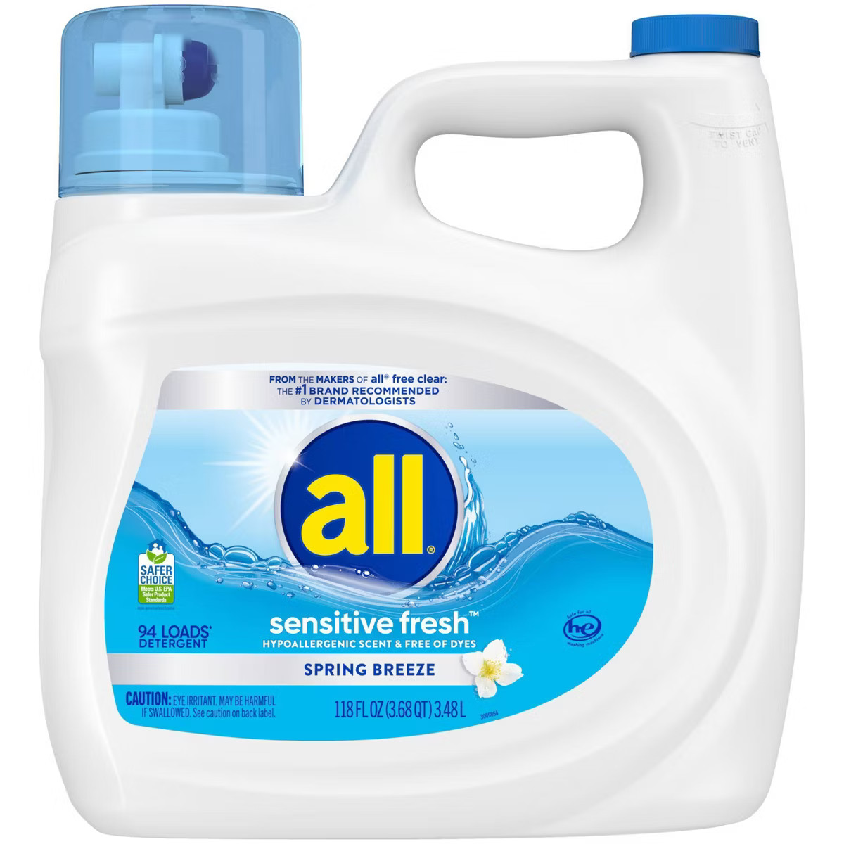 All Sensitive Fresh Spring Breeze HE Liquid Laundry Detergent | Target