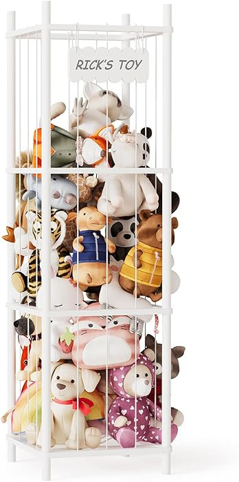 SpaceAid Stuffed Animal Storage Organizer, Wood Animals Zoo Toy Plushies Storage Holder, Large Ca... | Amazon (US)