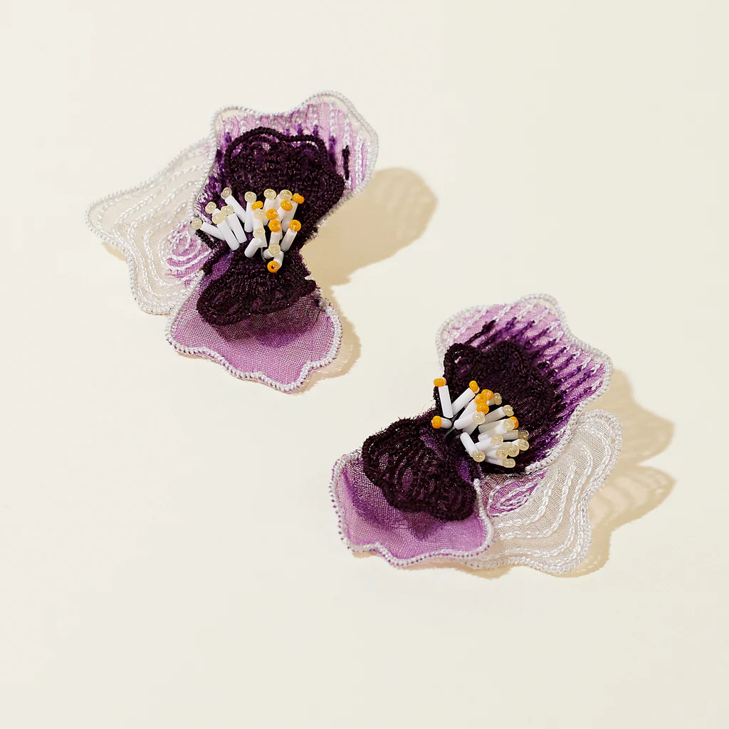 Plum Orchid Earrings | Mignonne Gavigan