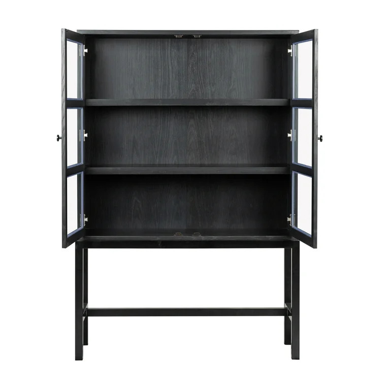 Better Homes & Gardens Ezra China Cabinet, Rich Black Finish | Walmart (US)