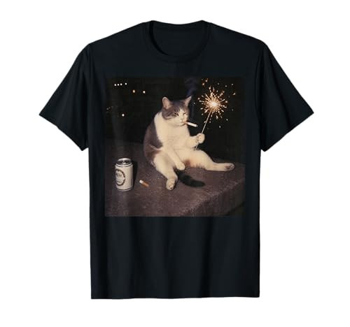 Funny Smoking Cat Meme 4th of July T-Shirt | Amazon (US)