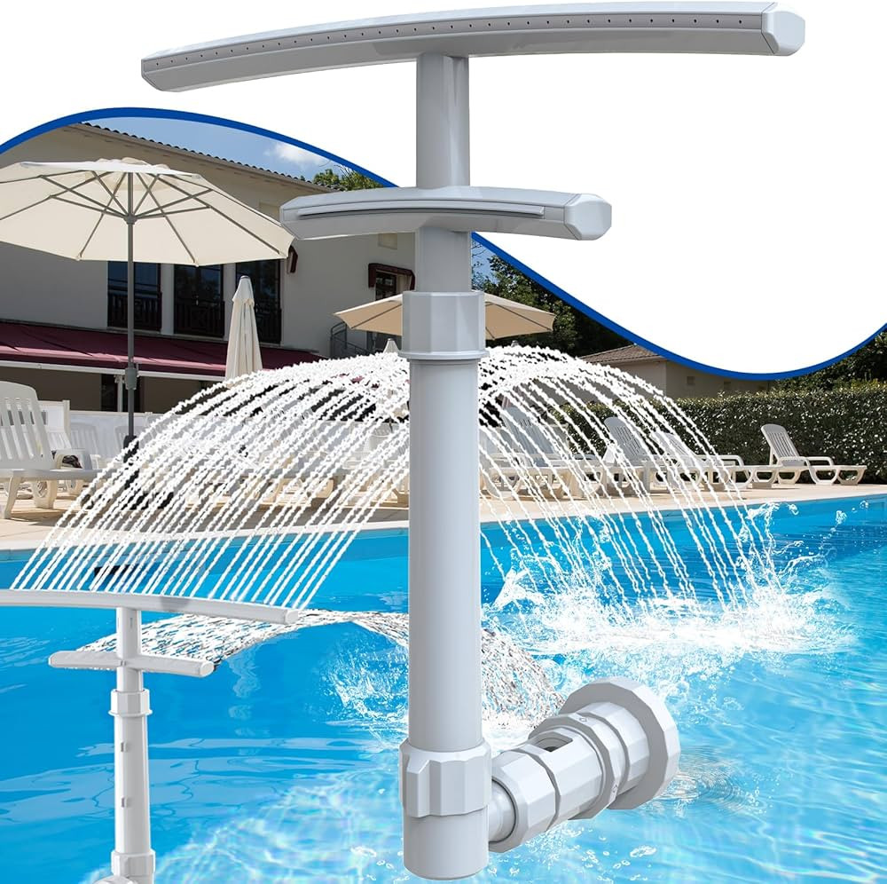 Pool Fountain for Above and Inground Pools, Dual-Layer Spray Pool Waterfall Sprinkler Chiller Aer... | Amazon (US)